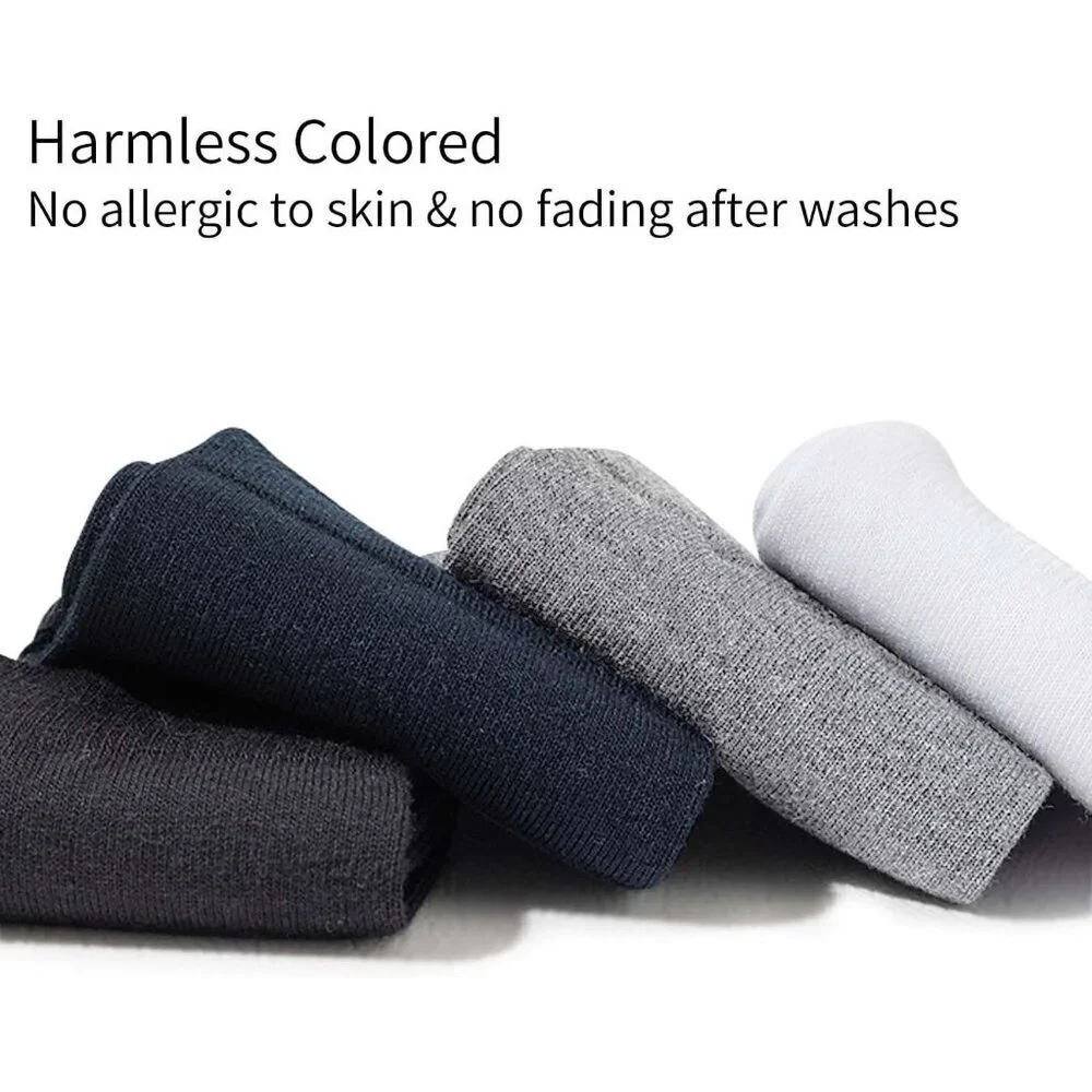 Women's White 6 Pairs Casual Cotton Crew Knit Imported Dress Socks